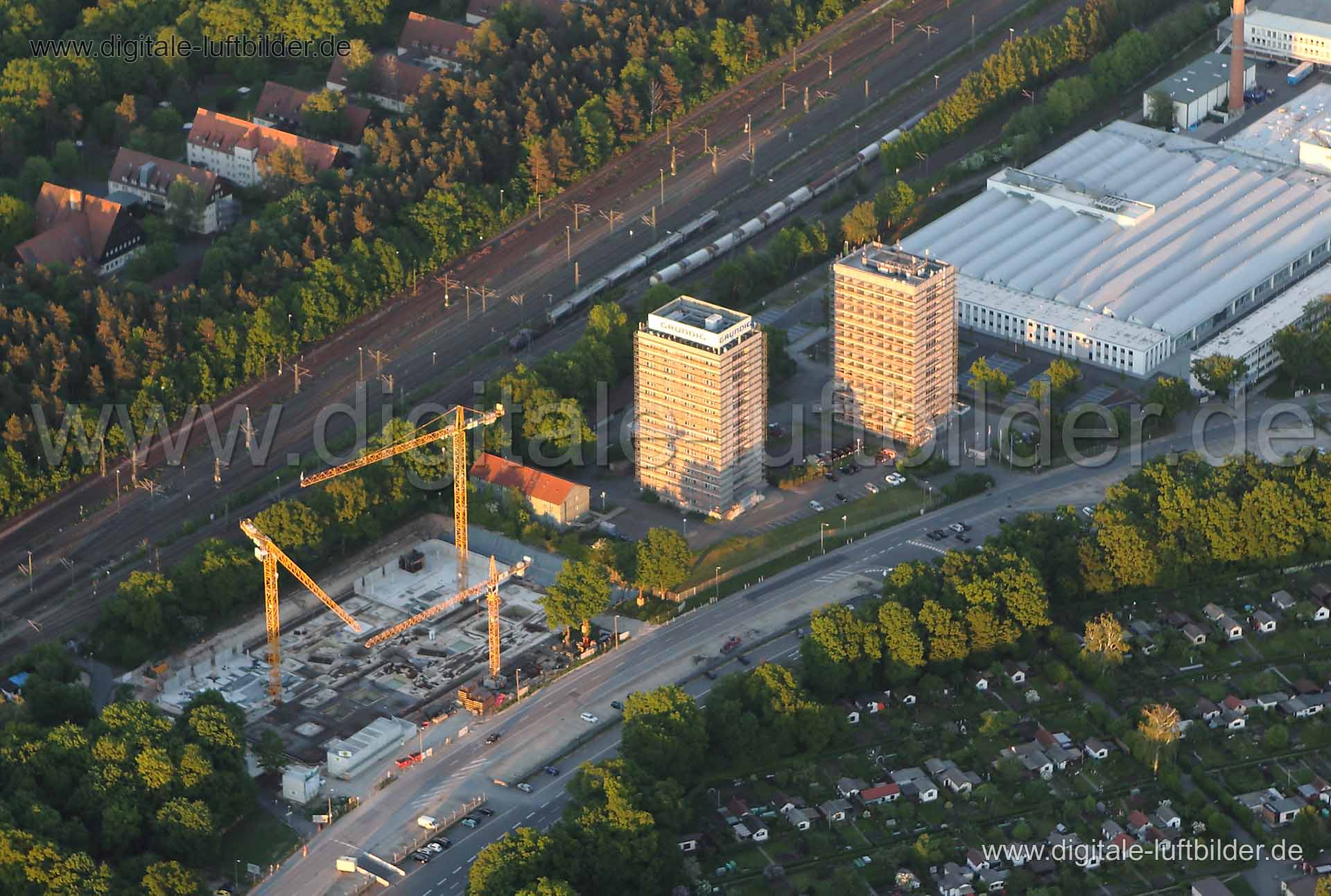 Luftaufnahme Grundigtürme in Nürnberg | Mittelfranken, Bayern
