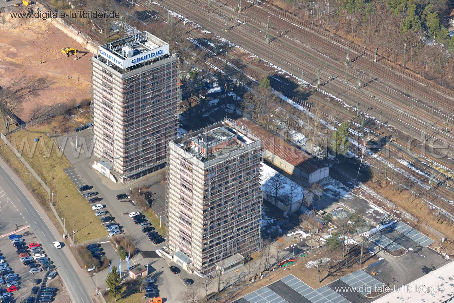 Luftaufnahme Grundigtürme in Nürnberg | Mittelfranken, Bayern