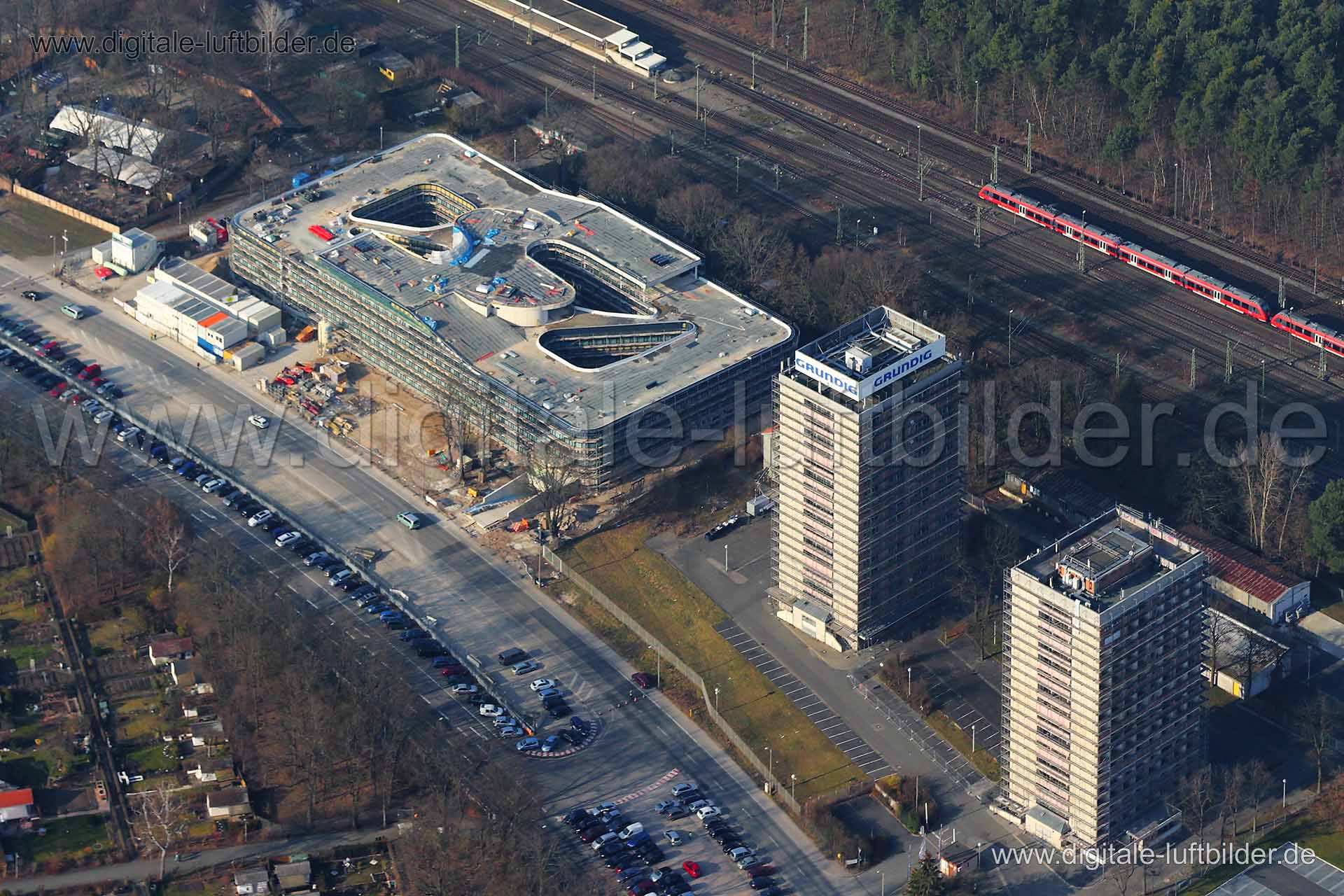 Luftaufnahme Grundigtürme & Teambank in Nürnberg | Mittelfranken, Bayern