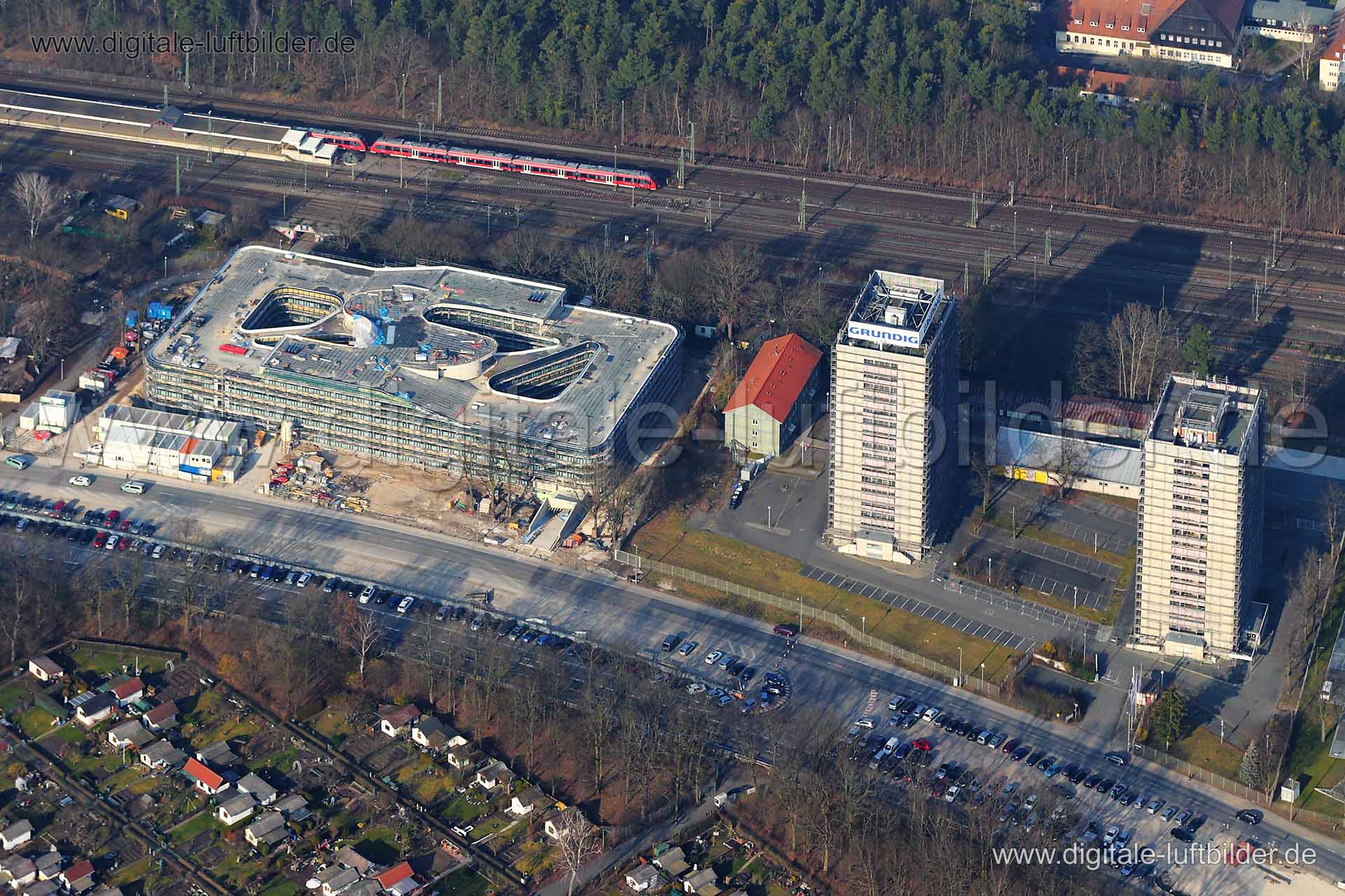 Luftaufnahme Grundigtürme & Teambank in Nürnberg | Mittelfranken, Bayern