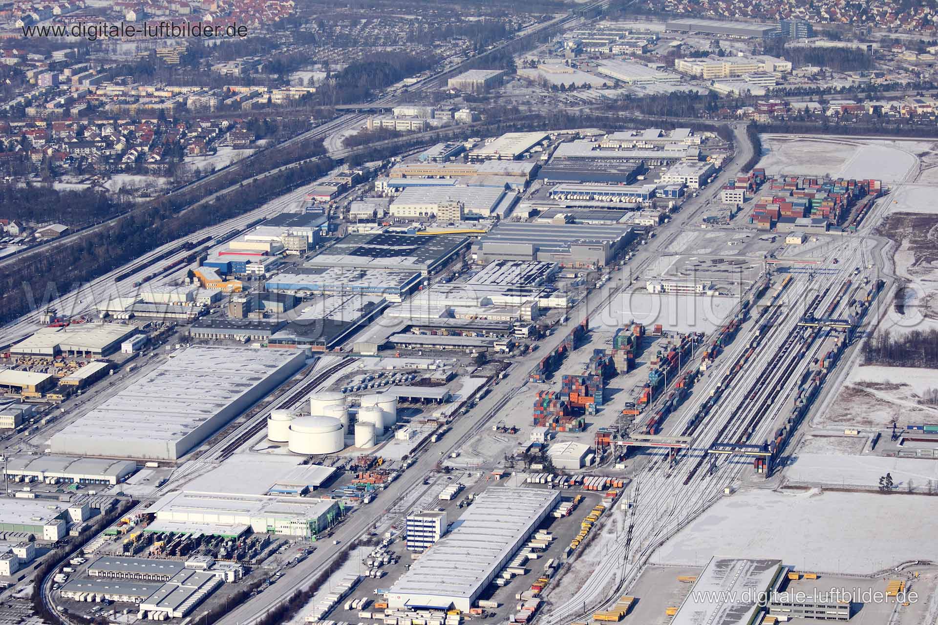 Luftaufnahme Hafen in Nürnberg | Mittelfranken, Bayern