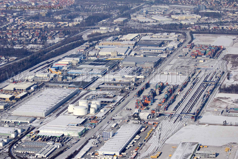 Luftaufnahme Hafen in Nürnberg | Mittelfranken, Bayern