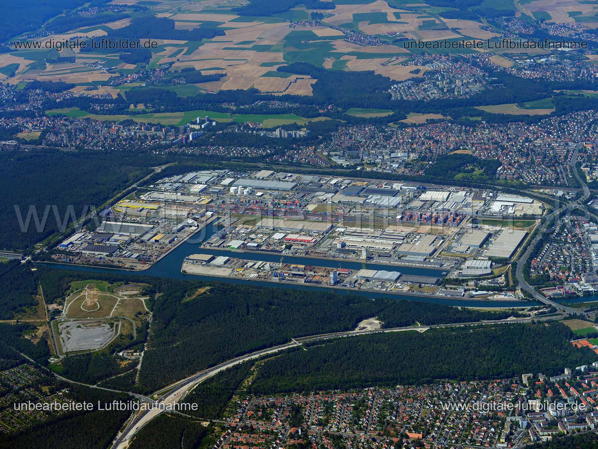 Luftaufnahme Hafen in Nürnberg | Mittelfranken, Bayern