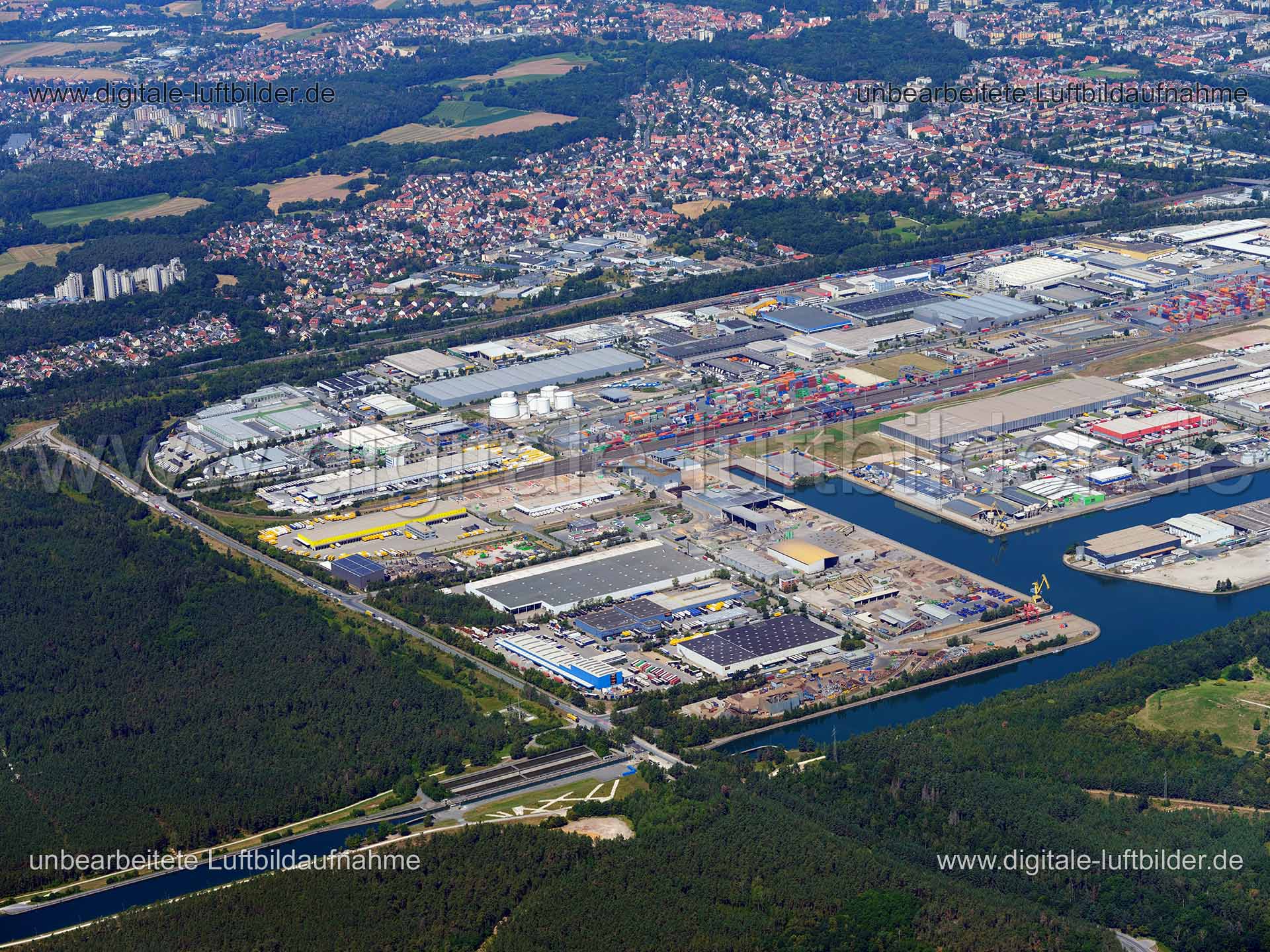 Luftaufnahme Hafen in Nürnberg | Mittelfranken, Bayern