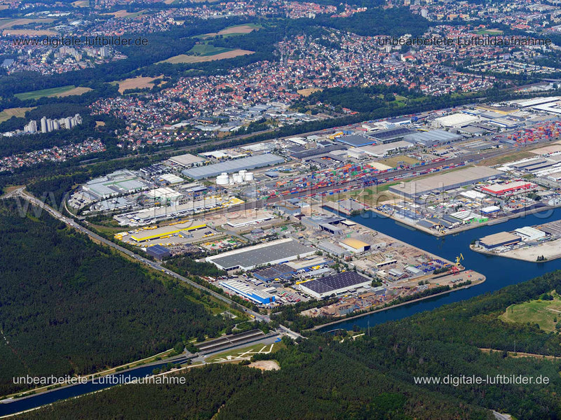 Luftaufnahme Hafen in Nürnberg | Mittelfranken, Bayern