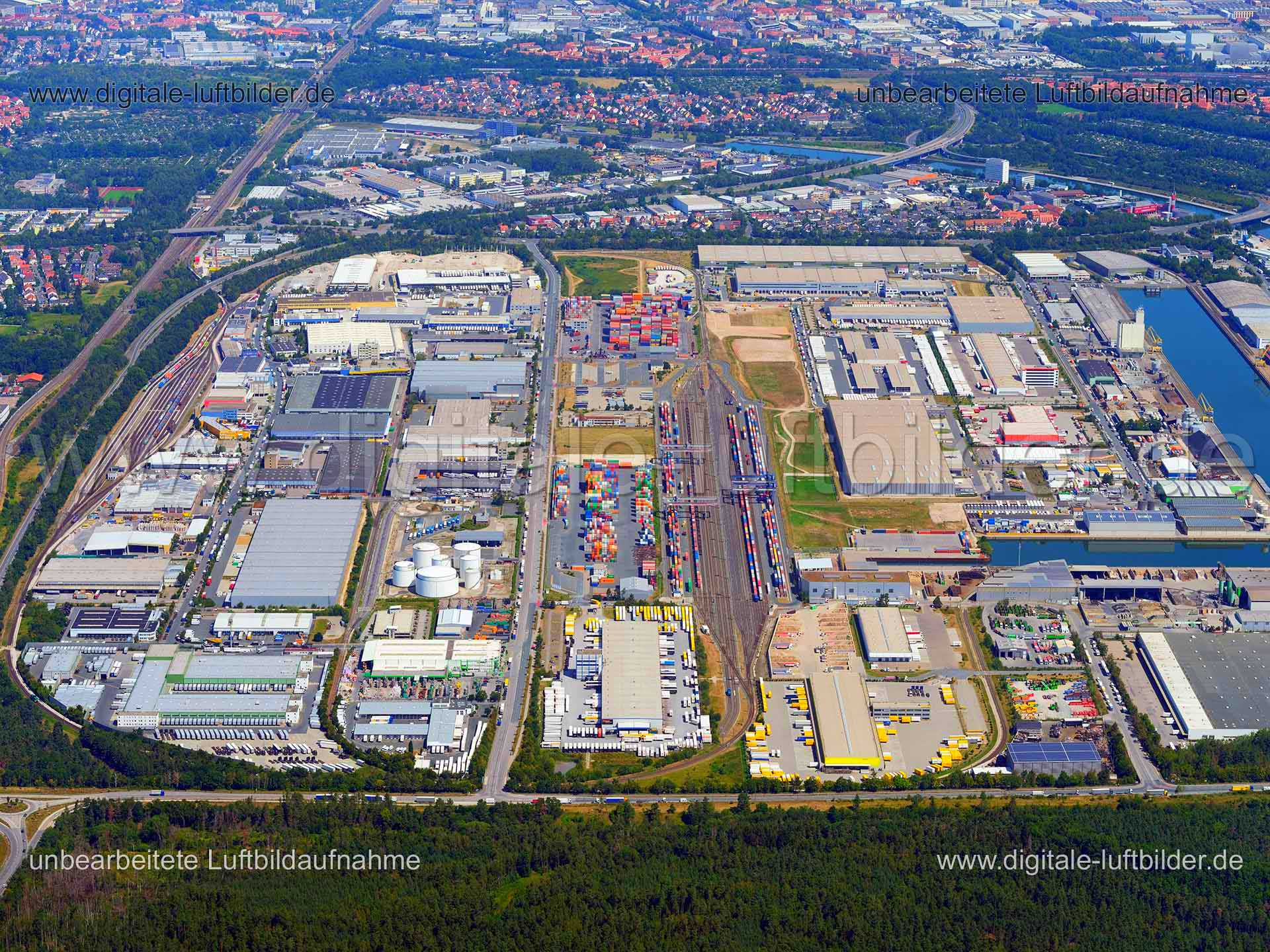 Luftaufnahme Hafen in Nürnberg | Mittelfranken, Bayern