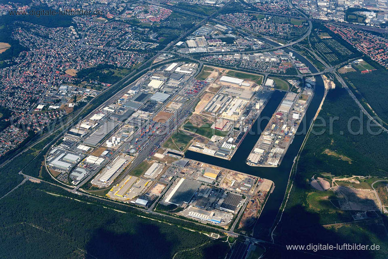 Luftaufnahme Hafen in Nürnberg | Mittelfranken, Bayern