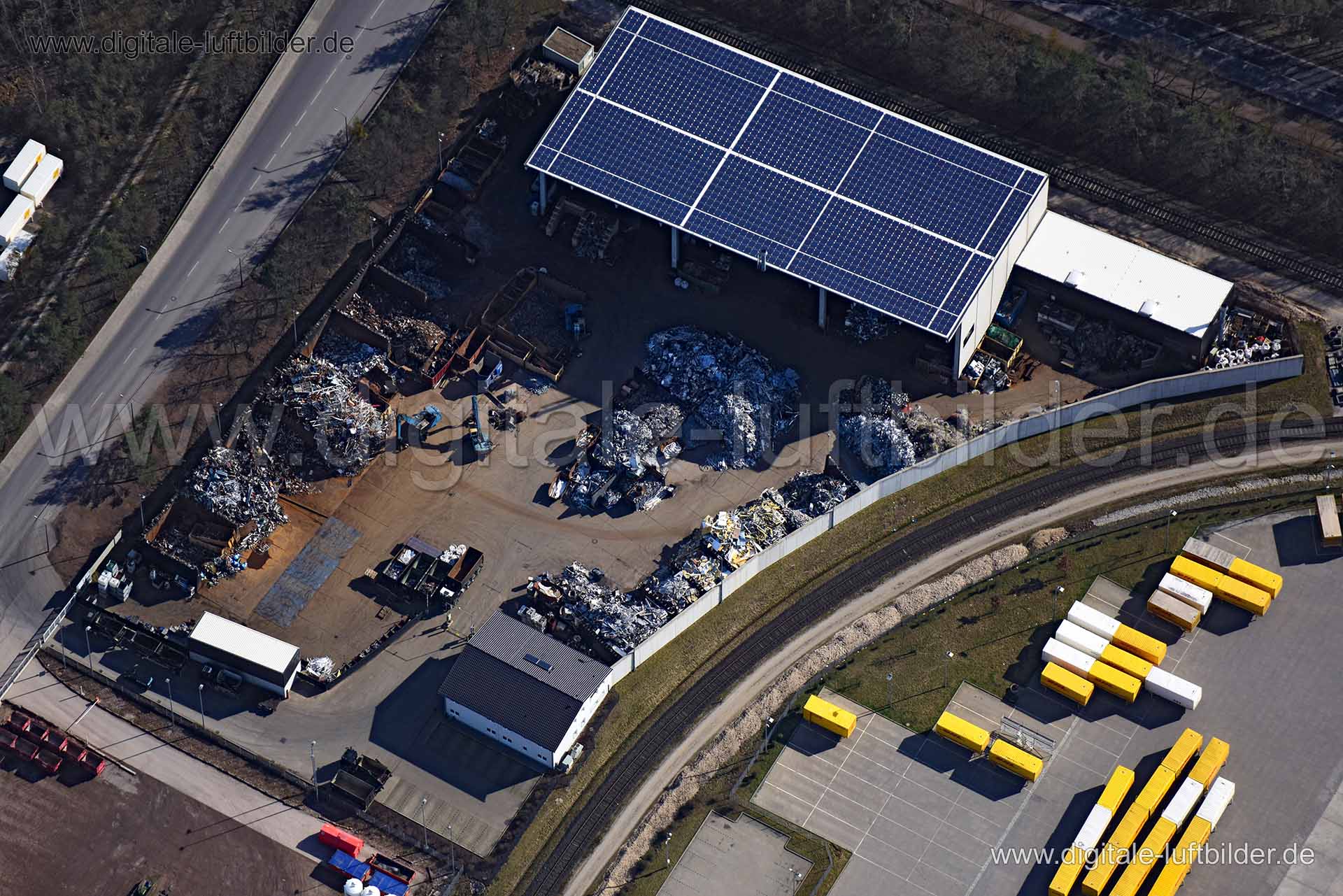 Luftaufnahme Hafen Schrottplatz in Nürnberg | Mittelfranken, Bayern