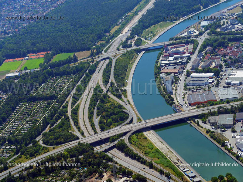Luftaufnahme Hafenbrücken in Nürnberg | Mittelfranken, Bayern