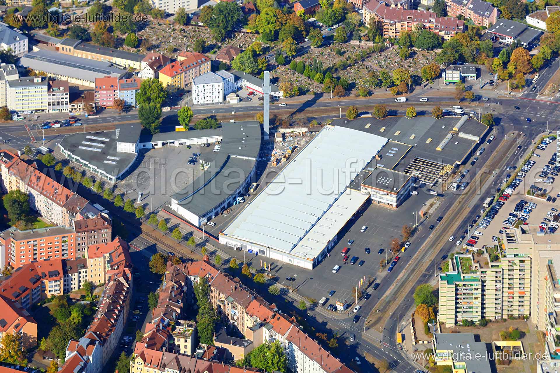 Luftaufnahme Hainstraße in Nürnberg | Mittelfranken, Bayern