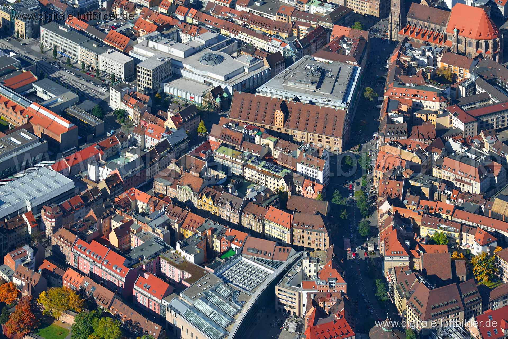 Luftaufnahme Hallplatz in Nürnberg | Mittelfranken, Bayern