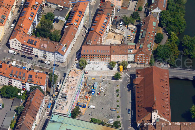 Luftaufnahme Hans-Sachs-Platz in Nürnberg | Mittelfranken, Bayern