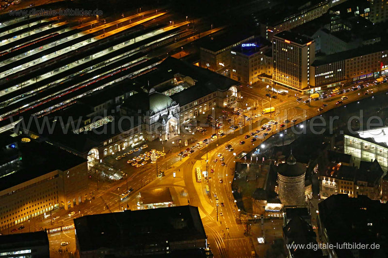 Luftaufnahme Hauptbahnhof in Nürnberg | Mittelfranken, Bayern