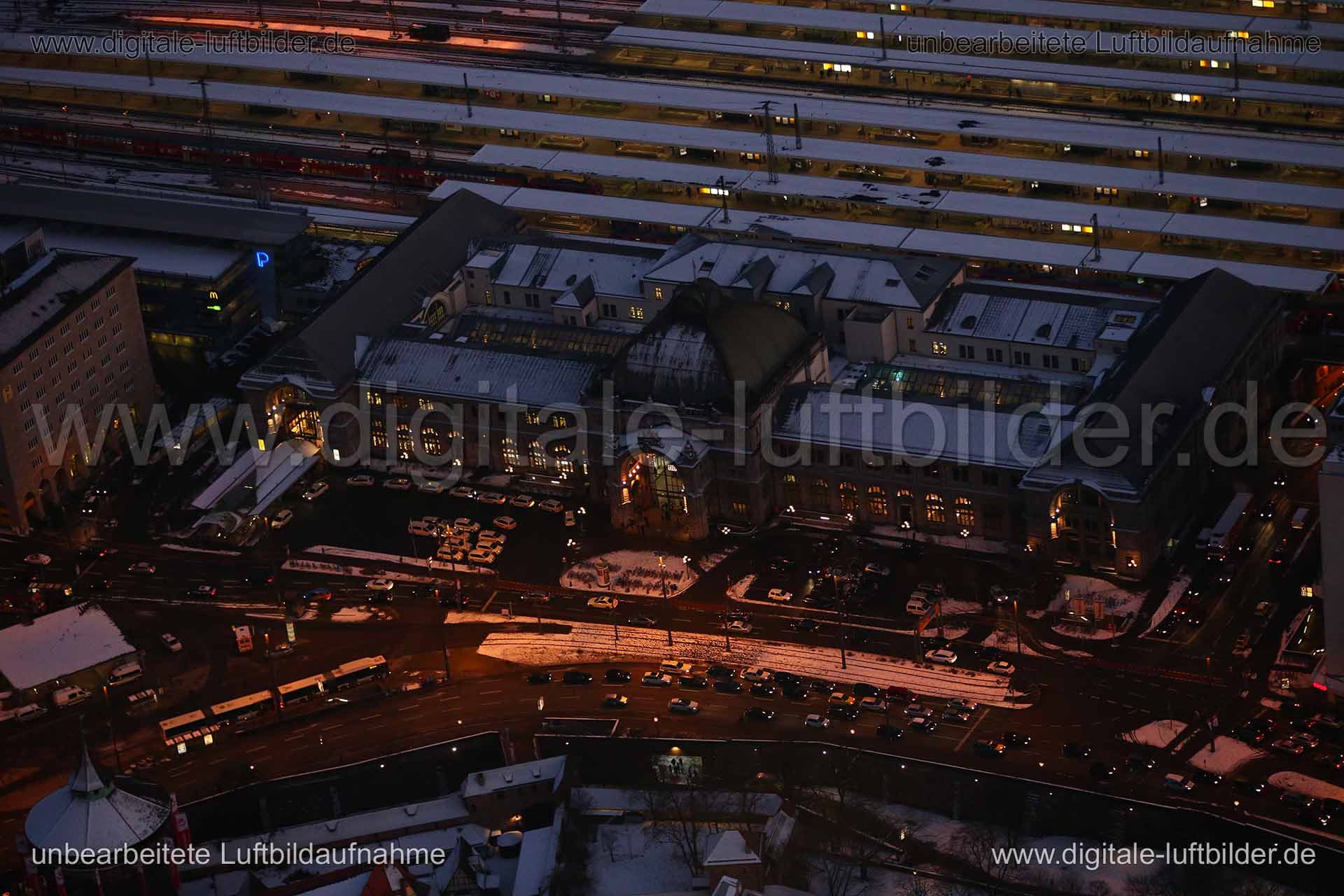 Luftaufnahme Hauptbahnhof in Nürnberg | Mittelfranken, Bayern