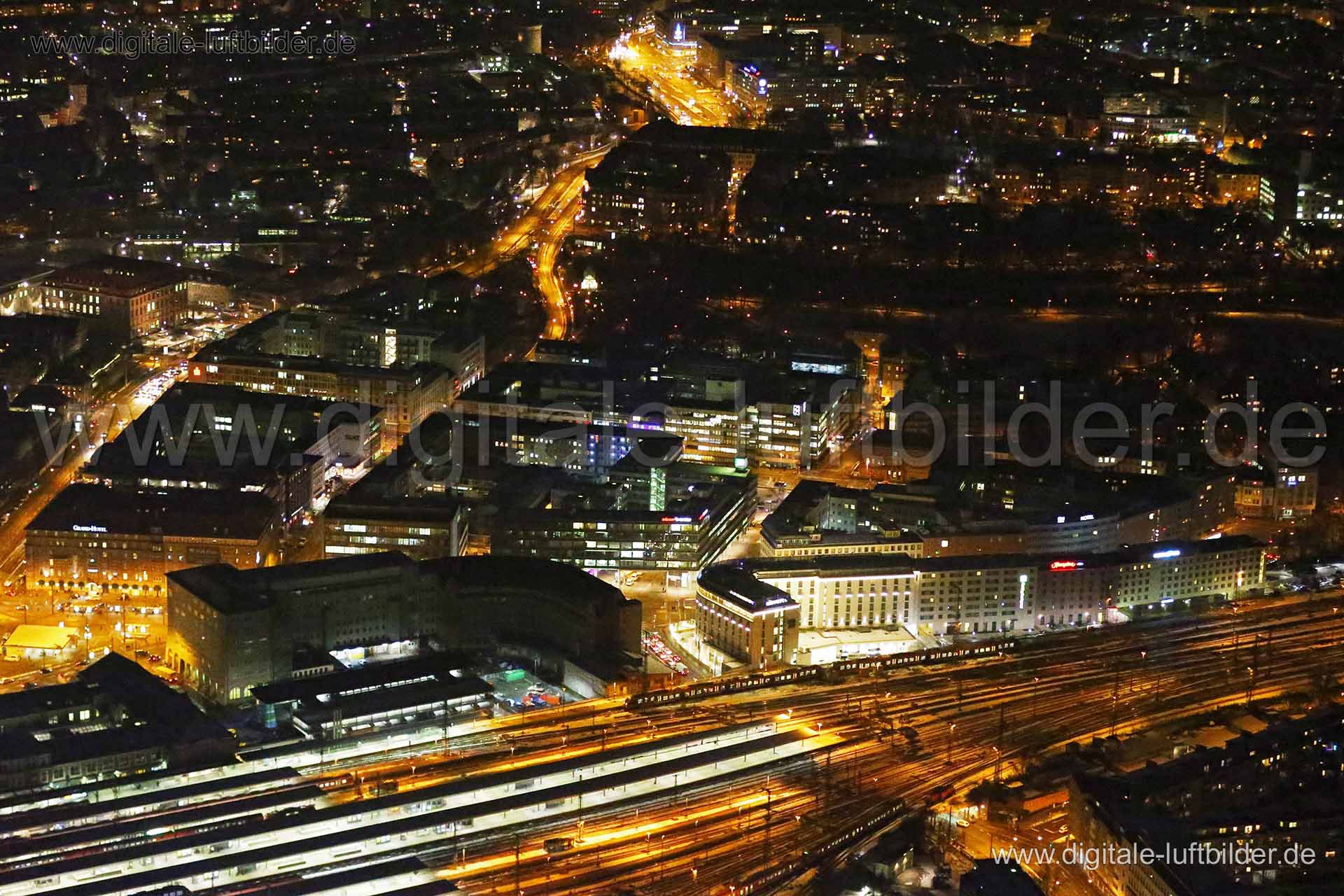 Luftaufnahme Hauptbahnhof in Nürnberg | Mittelfranken, Bayern