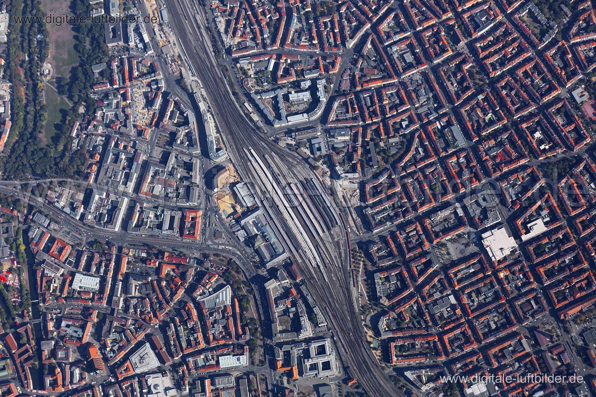 Luftaufnahme Hauptbahnhof in Nürnberg | Mittelfranken, Bayern