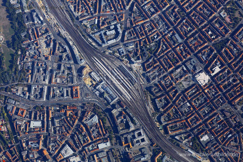 Luftaufnahme Hauptbahnhof in Nürnberg | Mittelfranken, Bayern