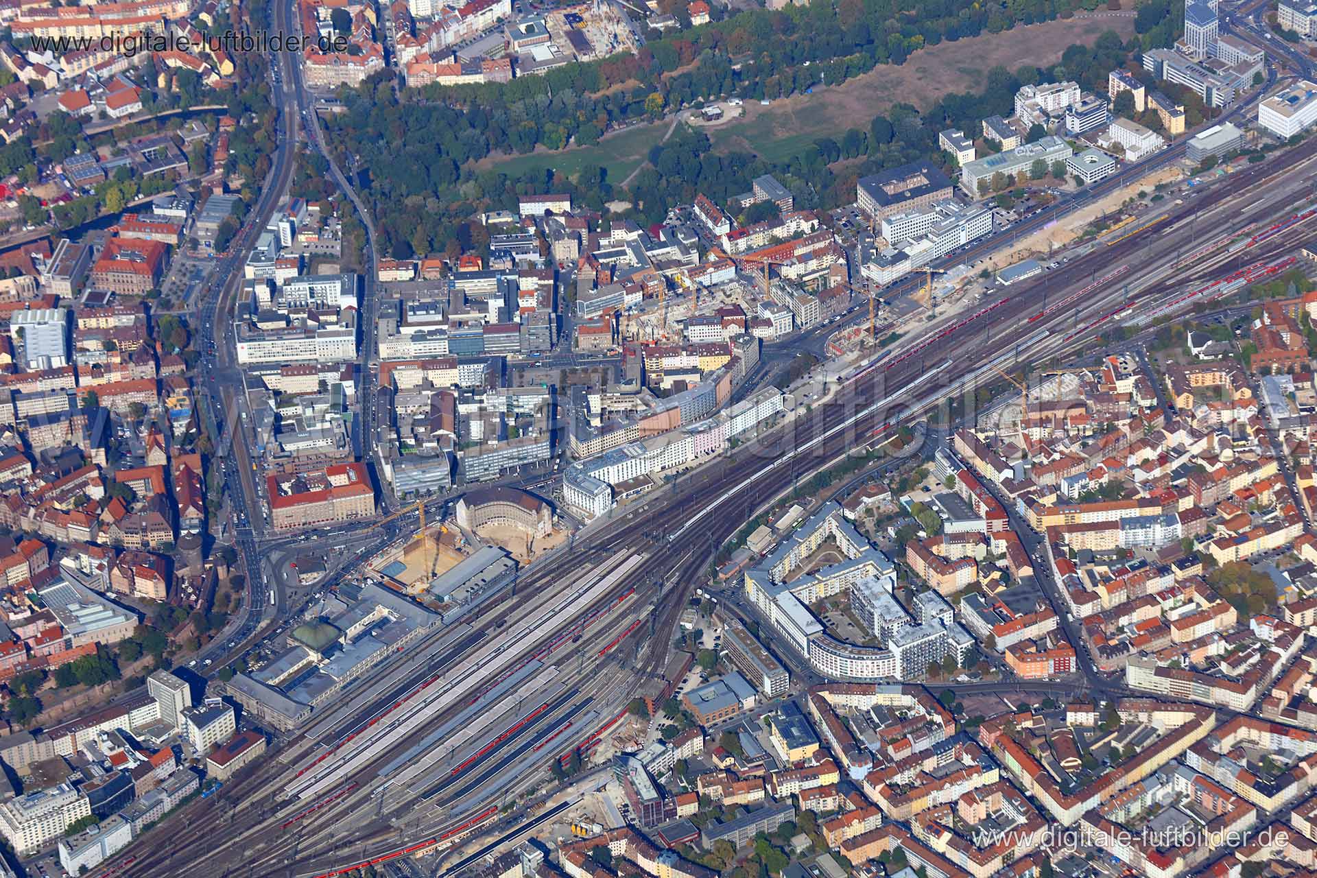 Luftaufnahme Hauptbahnhof in Nürnberg | Mittelfranken, Bayern