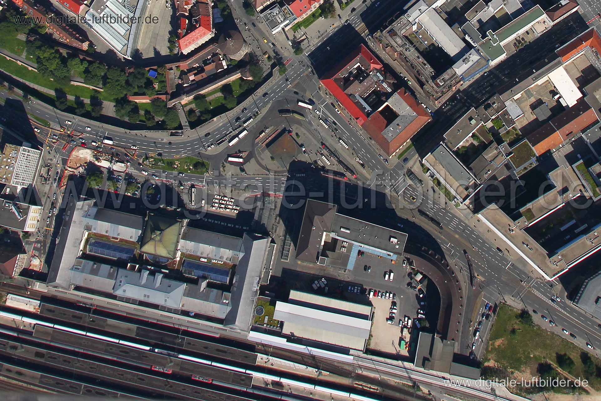Luftaufnahme Hauptbahnhof in Nürnberg | Mittelfranken, Bayern