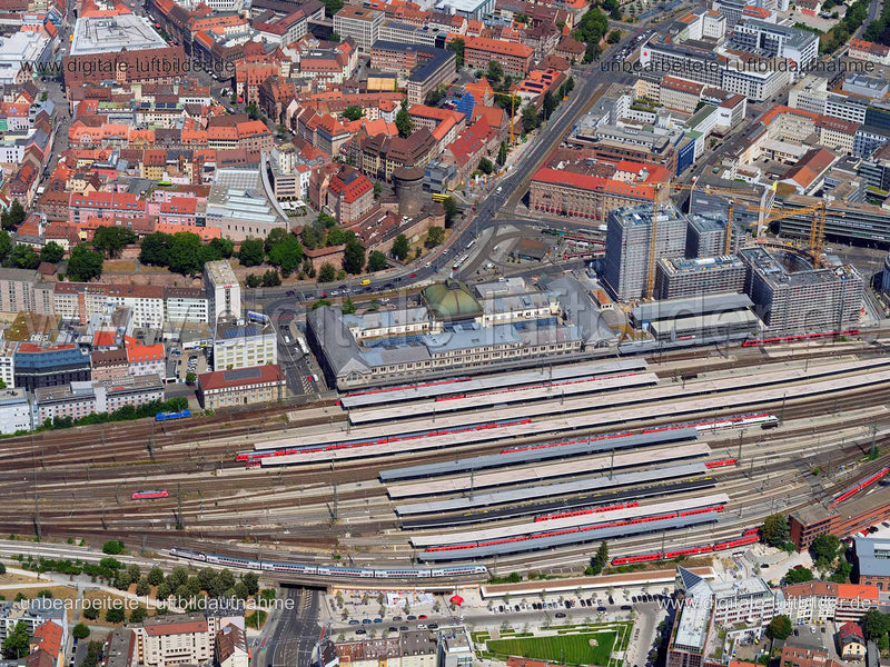Luftaufnahme Hauptbahnhof in Nürnberg | Mittelfranken, Bayern