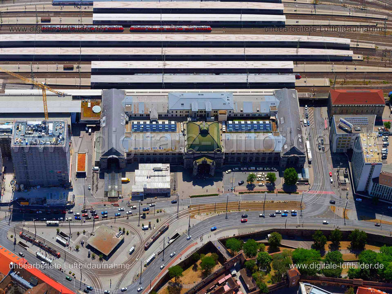 Luftaufnahme Hauptbahnhof in Nürnberg | Mittelfranken, Bayern