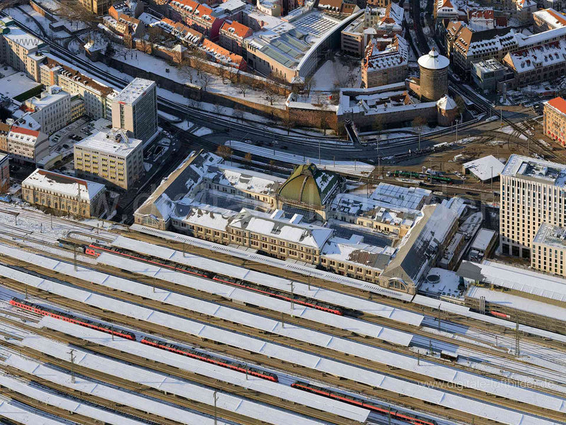Luftaufnahme Hauptbahnhof in Nürnberg | Mittelfranken, Bayern