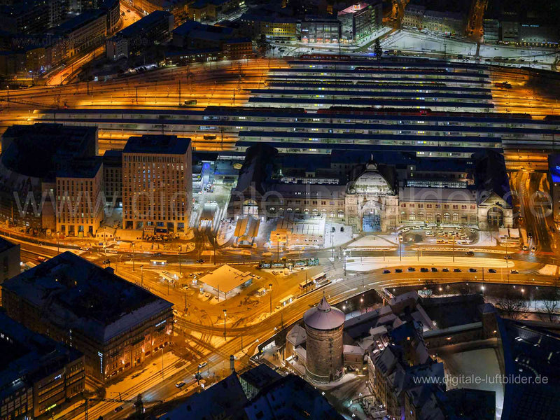 Luftaufnahme Hauptbahnhof in Nürnberg | Mittelfranken, Bayern