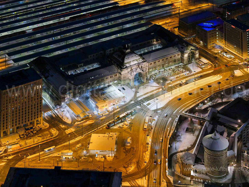 Luftaufnahme Hauptbahnhof in Nürnberg | Mittelfranken, Bayern