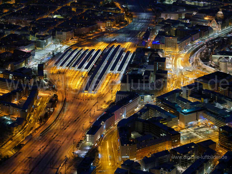 Luftaufnahme Hauptbahnhof in Nürnberg | Mittelfranken, Bayern