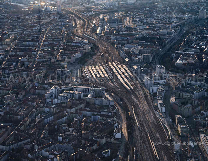 Luftaufnahme Hauptbahnhof in Nürnberg | Mittelfranken, Bayern