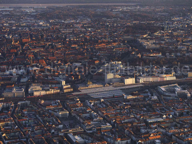 Luftaufnahme Hauptbahnhof in Nürnberg | Mittelfranken, Bayern