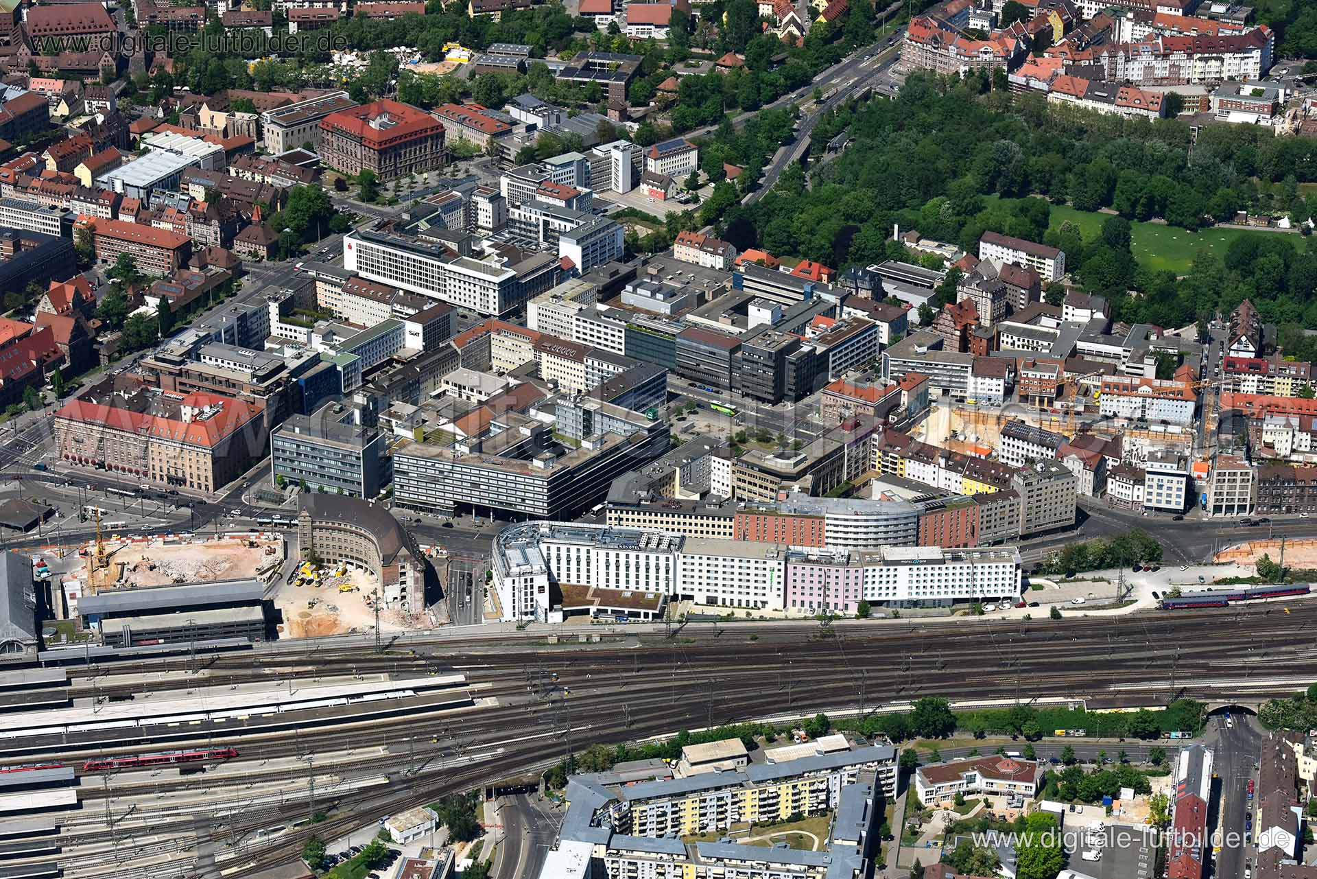 Luftaufnahme Hauptbahnhof in Nürnberg | Mittelfranken, Bayern