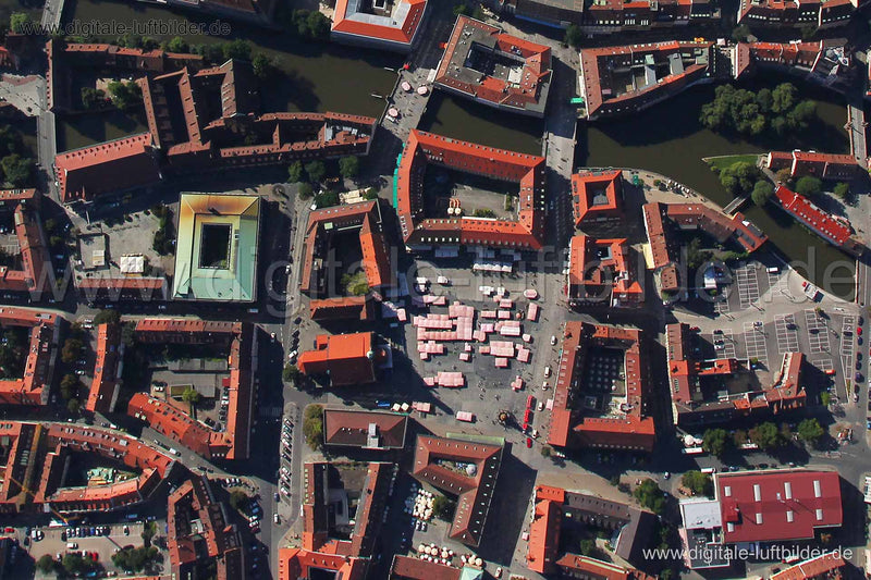 Luftaufnahme Hauptmarkt in Nürnberg | Mittelfranken, Bayern
