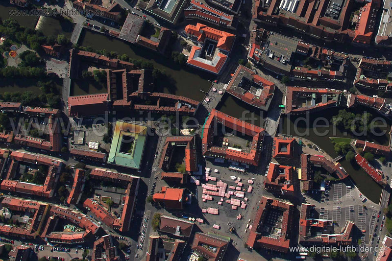 Luftaufnahme Hauptmarkt in Nürnberg | Mittelfranken, Bayern