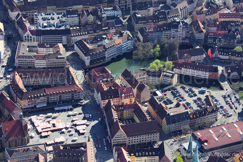 Luftaufnahme Hauptmarkt in Nürnberg | Mittelfranken, Bayern