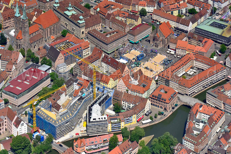 Luftaufnahme Hauptmarkt in Nürnberg | Mittelfranken, Bayern