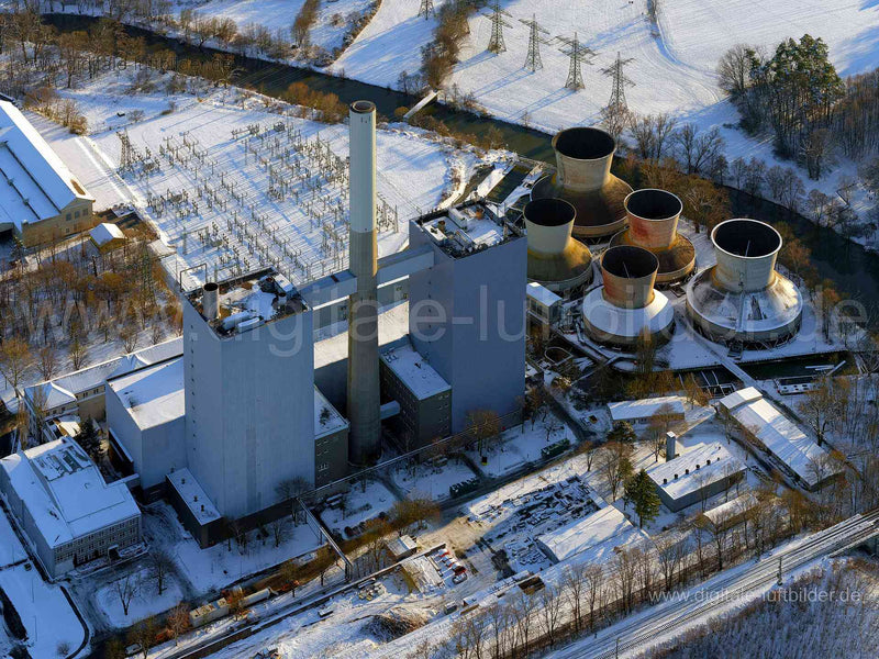 Luftaufnahme Heizkraftwerk Franken 1 in Nürnberg | Mittelfranken, Bayern