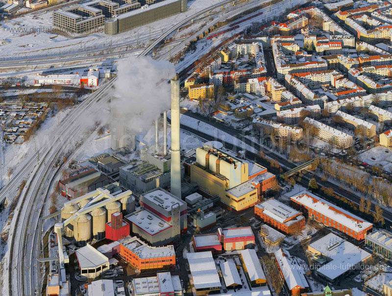 Luftaufnahme Heizkraftwerk Sandreuth in Nürnberg | Mittelfranken, Bayern