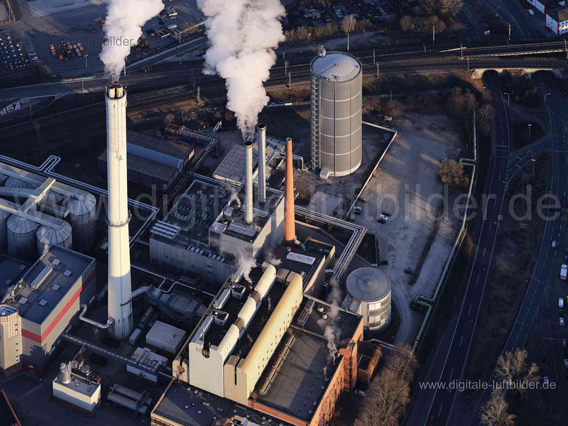 Luftaufnahme Heizkraftwerk Sandreuth in Nürnberg | Mittelfranken, Bayern