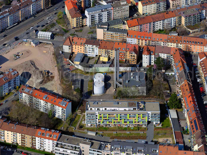 Luftaufnahme Heizwerk Maxfeld in Nürnberg | Mittelfranken, Bayern