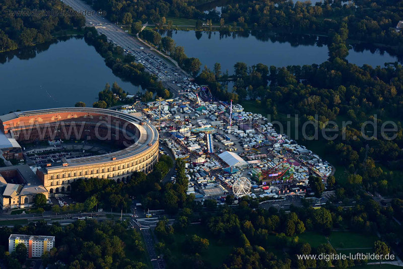 Luftaufnahme Herbstvolksfest in Nürnberg | Mittelfranken, Bayern