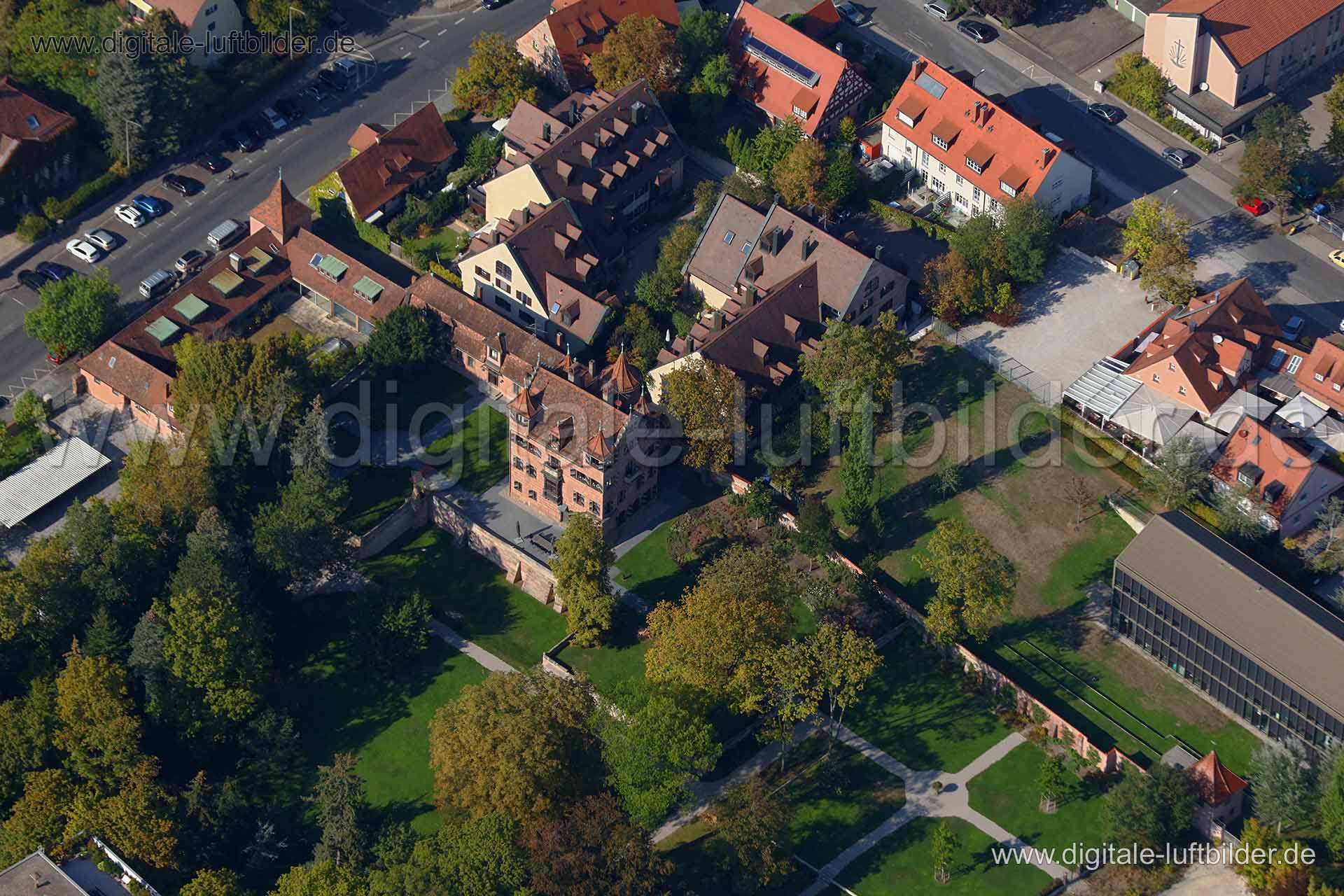 Luftaufnahme Herrenhaus in Nürnberg | Mittelfranken, Bayern