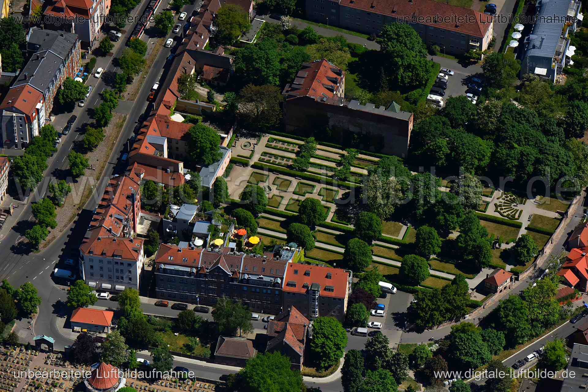 Luftaufnahme Hesperidengärten in Nürnberg | Mittelfranken, Bayern