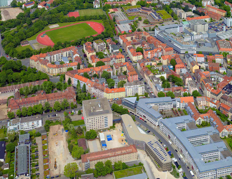 Luftaufnahme Arbeitsgericht Nürnberg in Nürnberg | Mittelfranken, Bayern