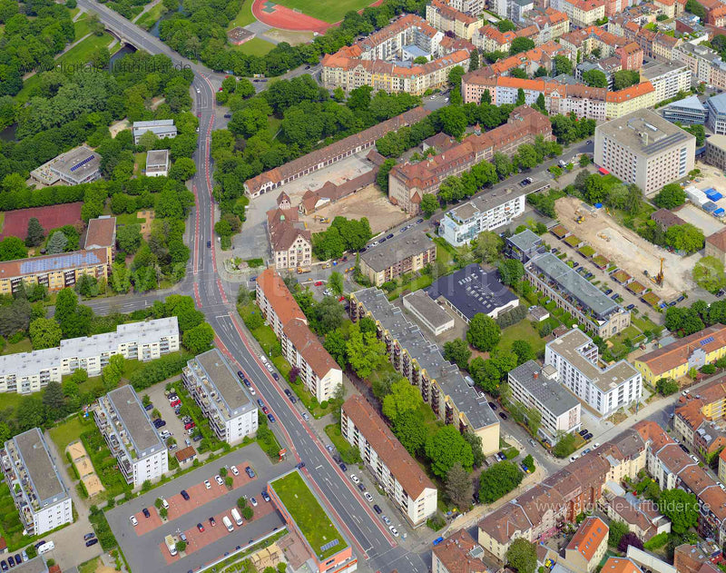 Luftaufnahme Alte Feuerwache in Nürnberg | Mittelfranken, Bayern
