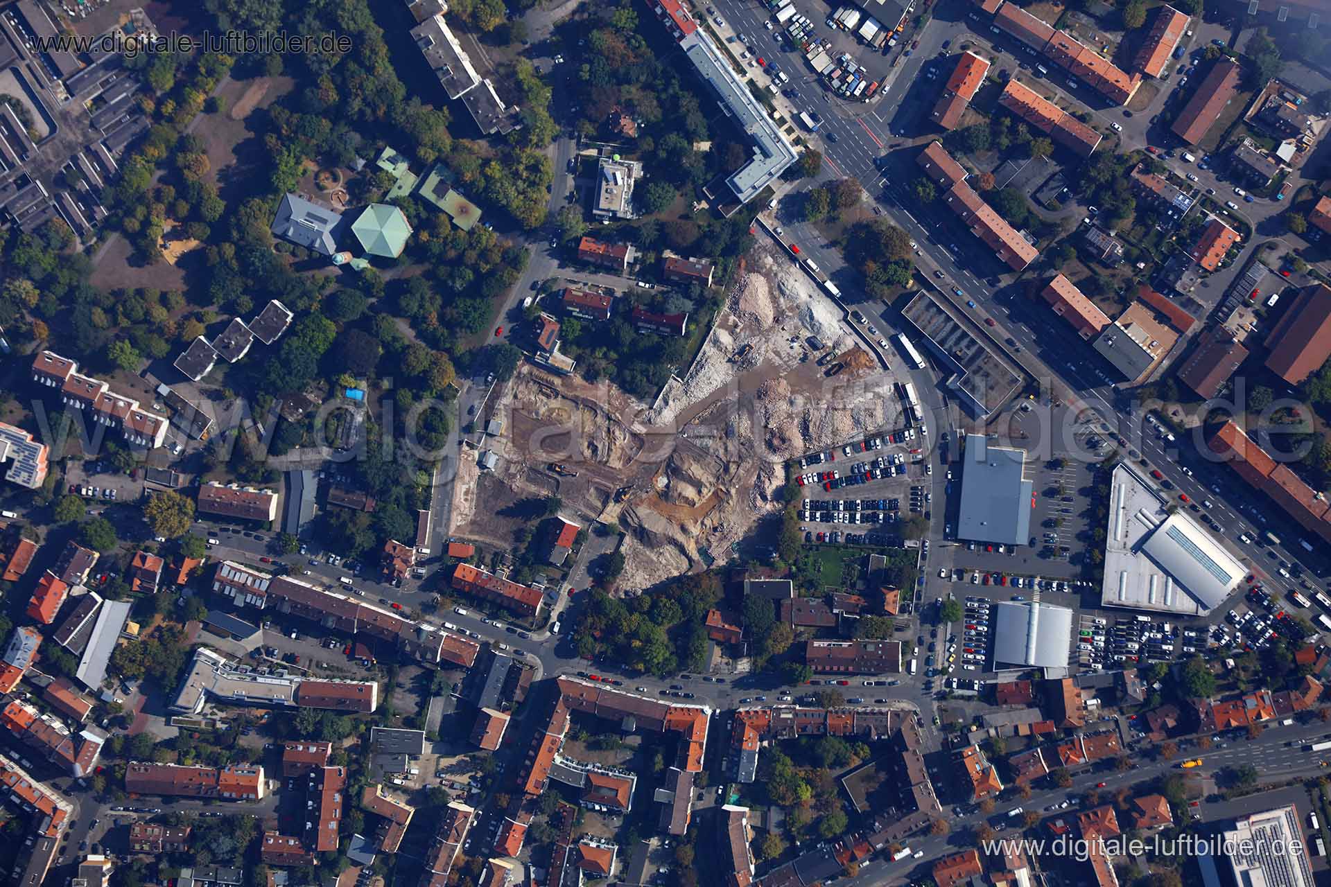 Luftaufnahme Hintere-Markt-Straße in Nürnberg | Mittelfranken, Bayern