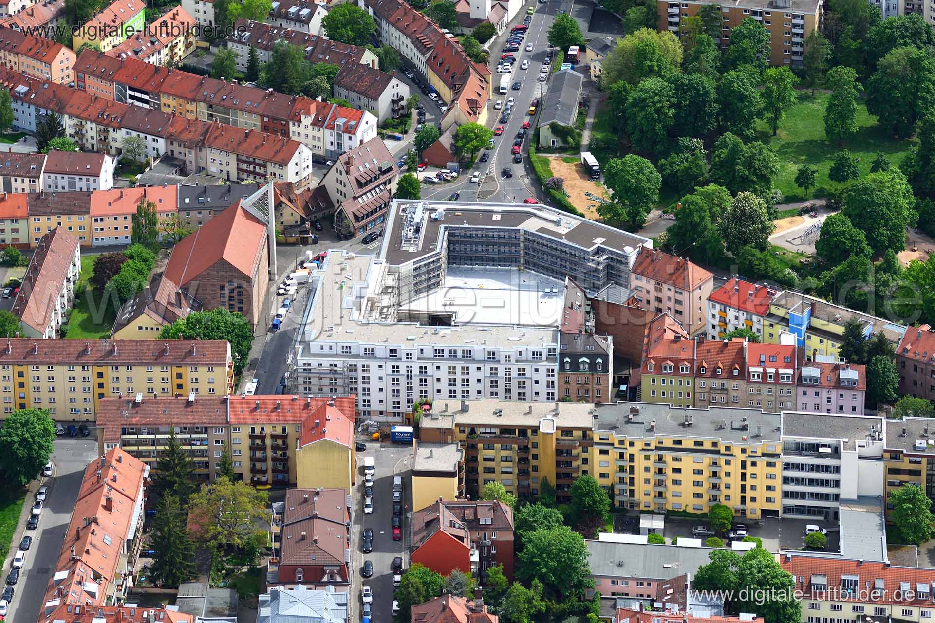 Luftaufnahme Hirsvogelstraße in Nürnberg | Mittelfranken, Bayern