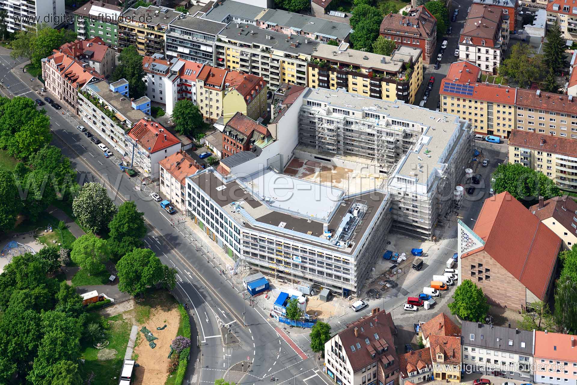 Luftaufnahme Hirsvogelstraße in Nürnberg | Mittelfranken, Bayern