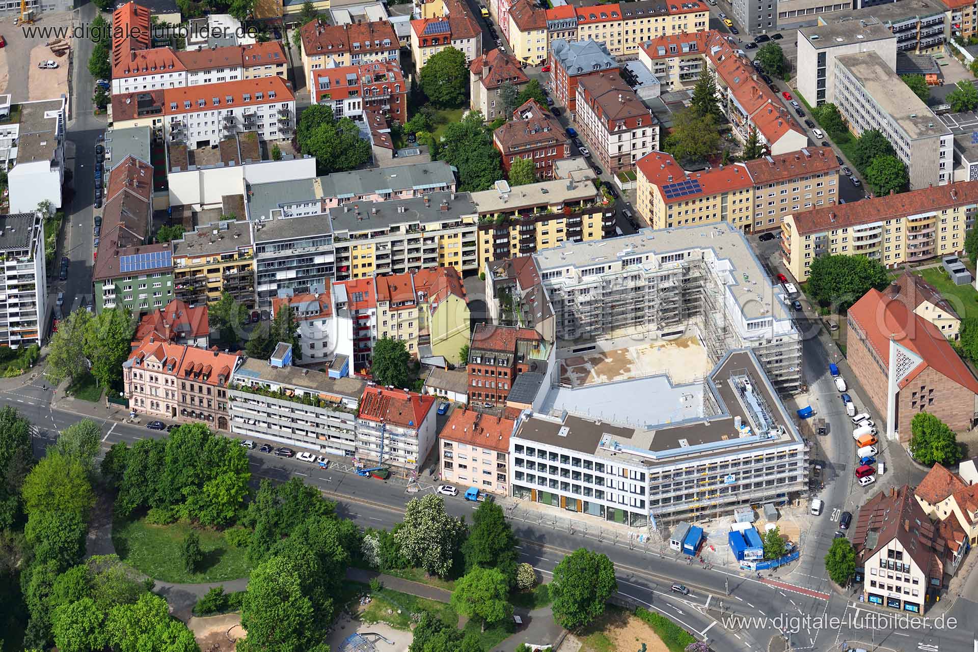 Luftaufnahme Hirsvogelstraße in Nürnberg | Mittelfranken, Bayern