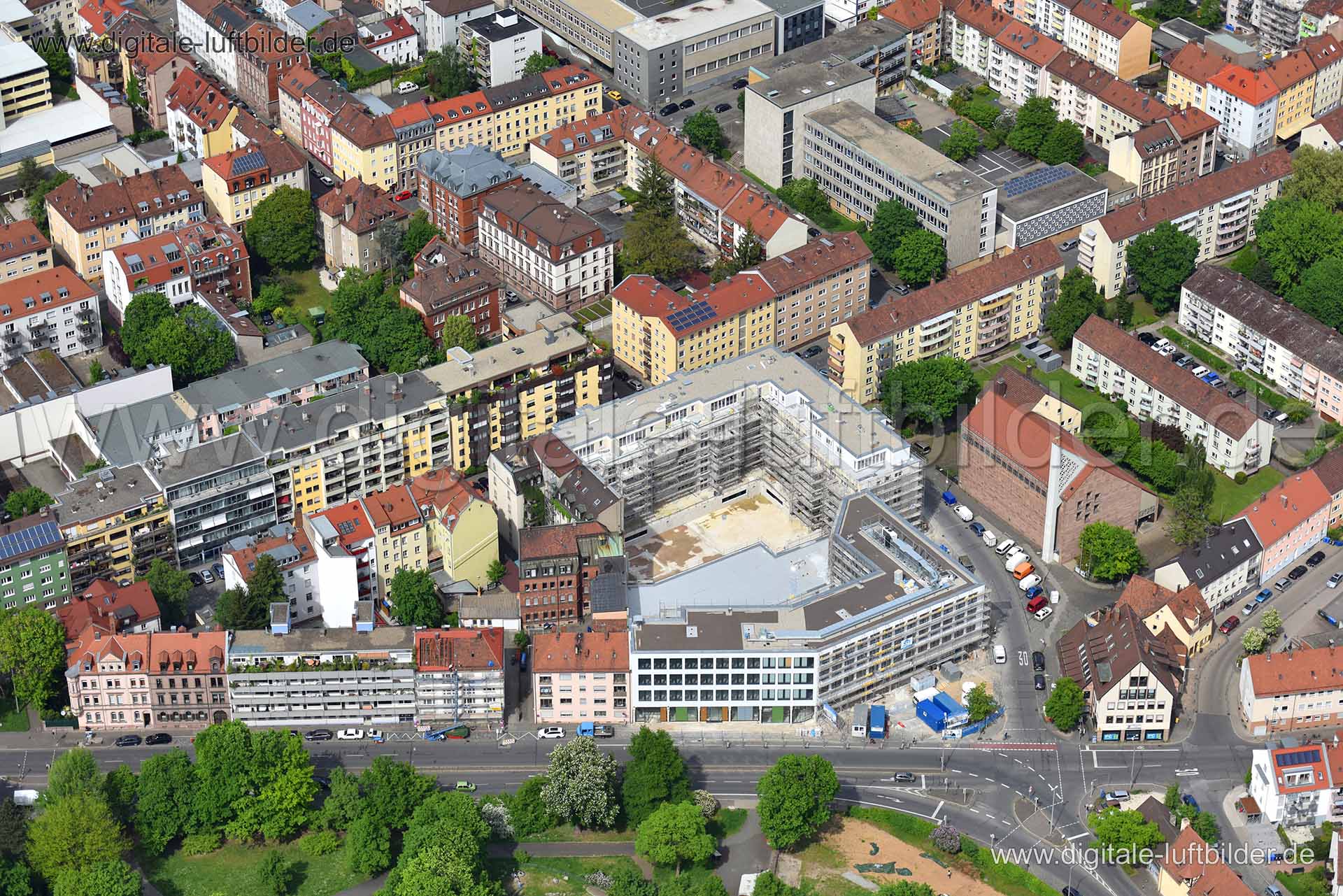 Luftaufnahme Hirsvogelstraße in Nürnberg | Mittelfranken, Bayern